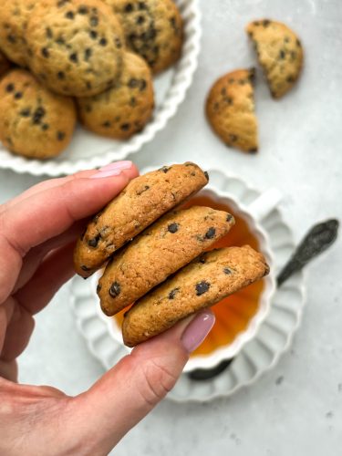 мягкое печенье с бананом и шоколадом